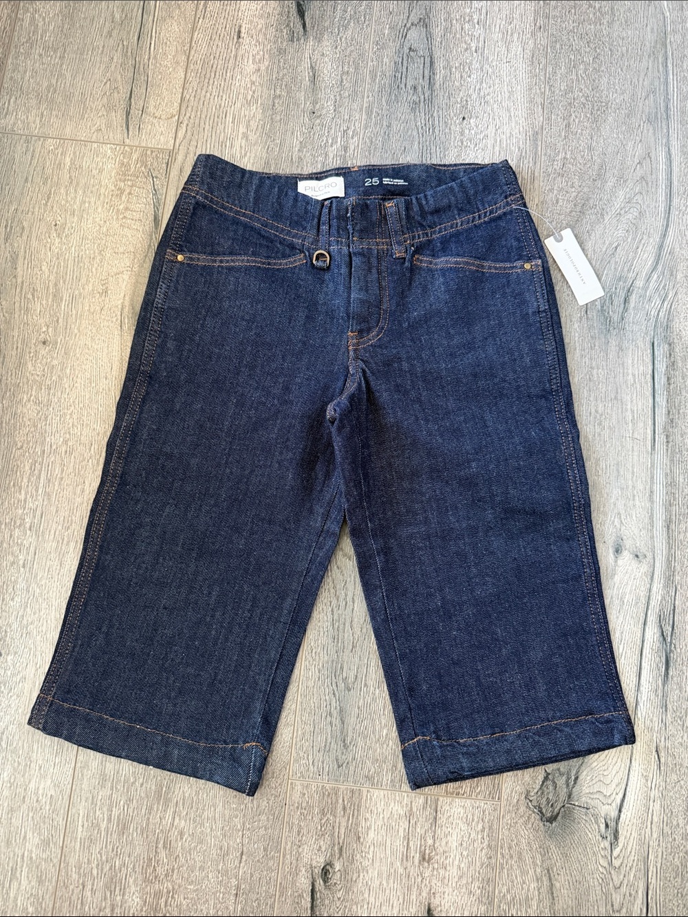 Pilcro Dark Blue Denim Jean Shorts